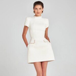 Nadine Merabi Simone Ivory Dress